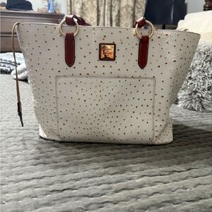Dooney & Bourke Cream and Brown Tote Bag